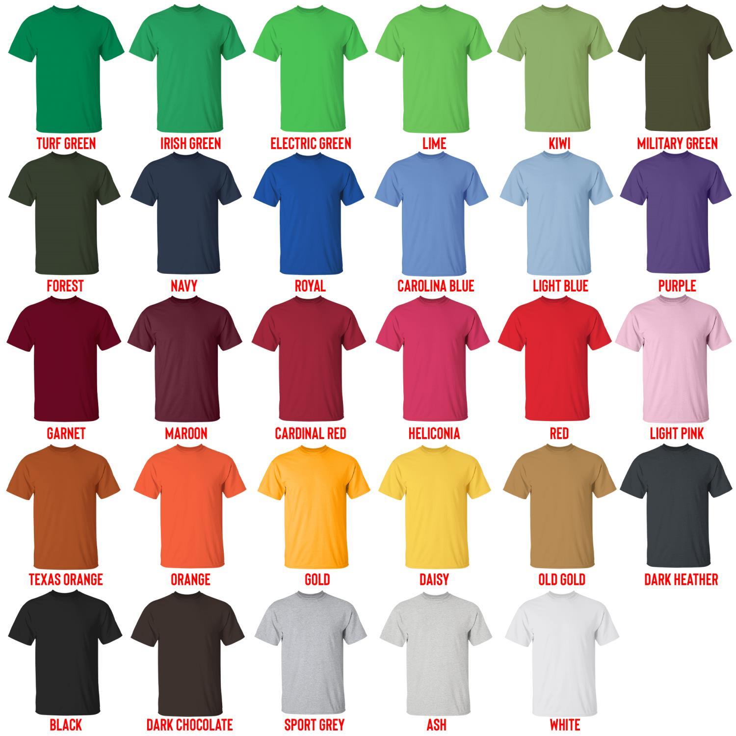 t shirt color chart - FNAF Game Store