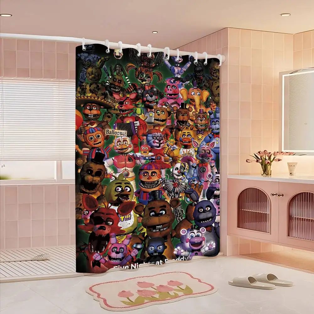 Five Nights At Freddys Modern Shower Curtain