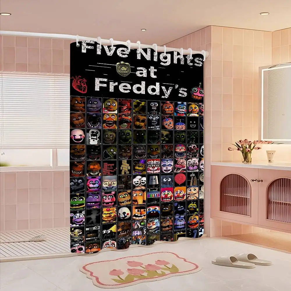 Five Nights At Freddys Scary Shower Curtain