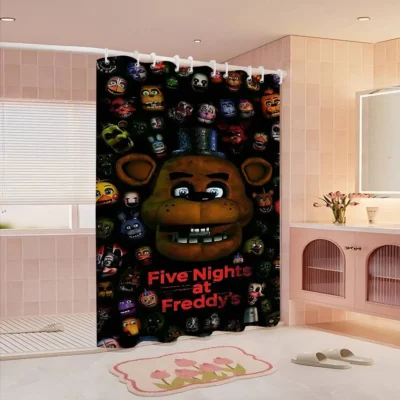 Five Nights At Freddys Creepy Shower Curtain