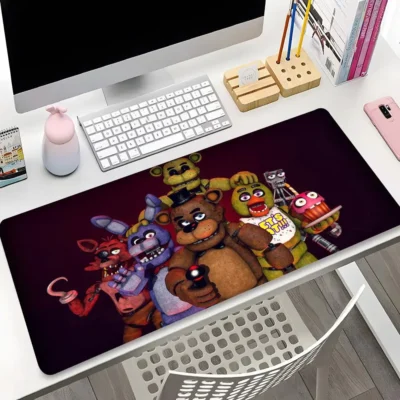 Fnaf F-FiveS-nights-At-Freddys Mouse Pad HD Printing Large Office Computer Keyboard Mouse pad XXL PC  GreekMyth Desk Mat 90x40cm BLACK-8