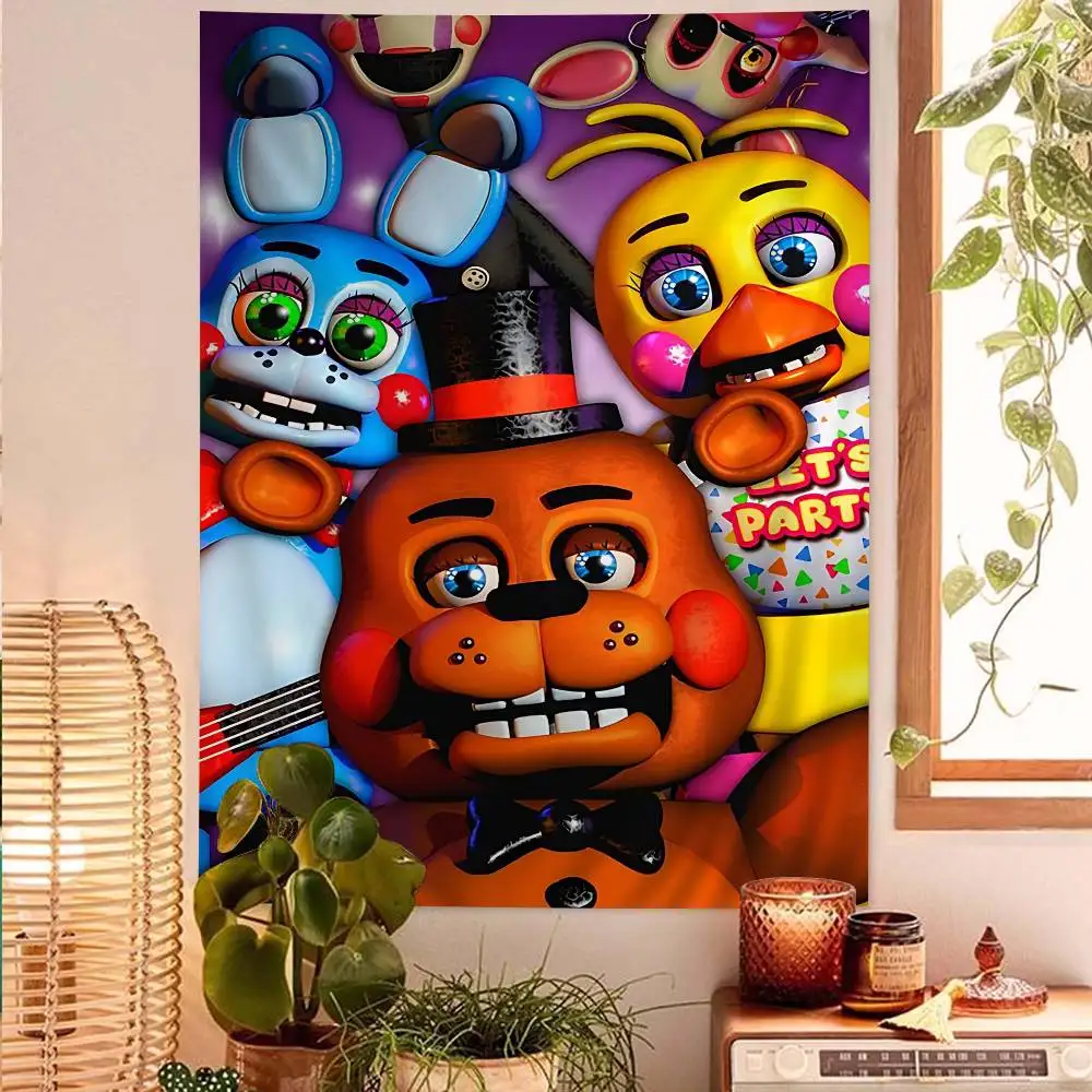 Fnaf Five Nights At Freddys Colorful Wall Decor Tapestry