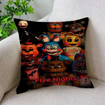 Fnaf Five Nights At Freddys Classic Maple Design Throw Pillow