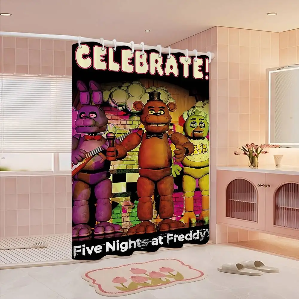 Five Nights At Freddys Horror Shower Curtain