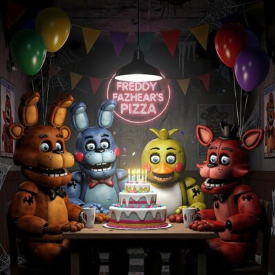 Alternative view of Fnaf Birthday Tote Bag