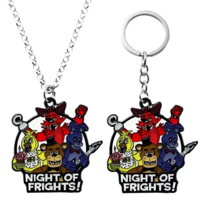 Five Nights At Freddys Necklace Keychain