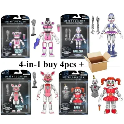 New FNAF Figures Nightmare Freddy Bonnie Foxy Chica Action Figure