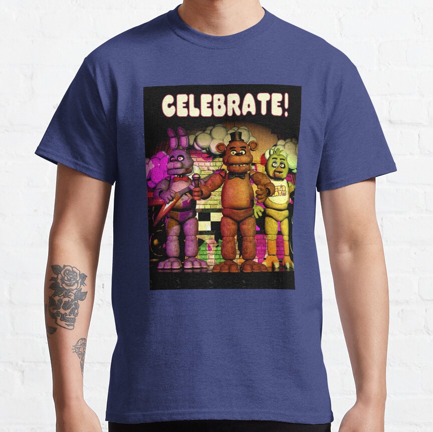 8K Fnaf Celebrate T-Shirt - Image 4
