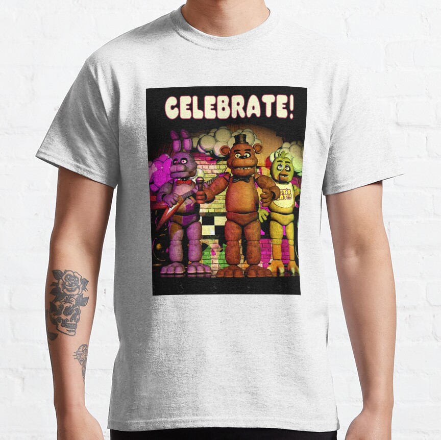 8K Fnaf Celebrate T-Shirt - Image 5