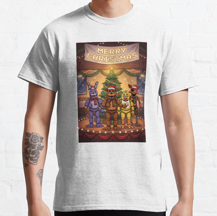 Merry Christmas Fnaf Game T-Shirt - Image 2