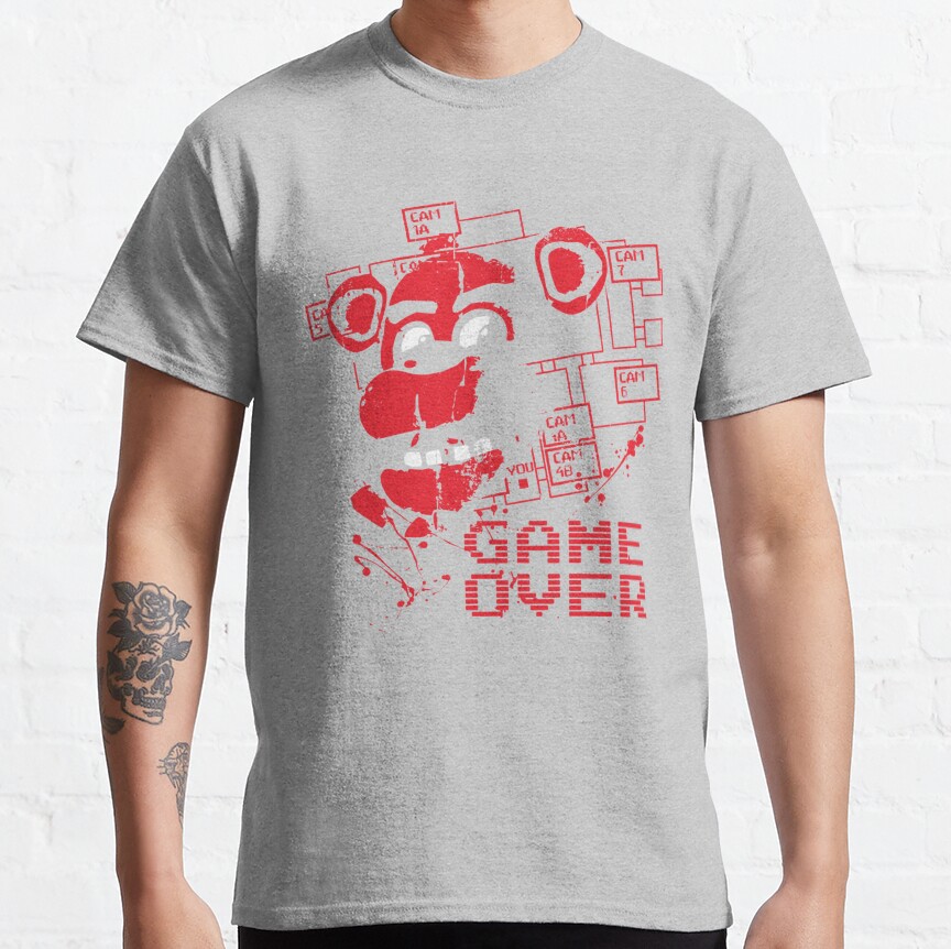 Five Nights At Freddy_S Pizzeria Game Over T-Shirt - Image 4