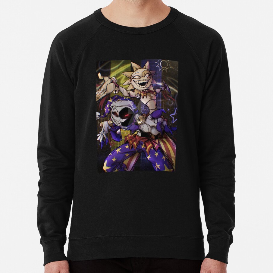 Sun And Moon From Fnaf Game Series Sweatshirt - Image 6