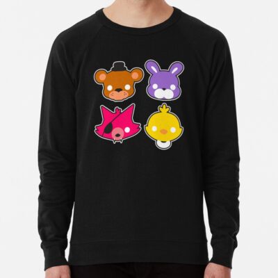 Fnaf Freddy S Faces Pattern Cute Kawaii Chibi For Kids Sweatshirt