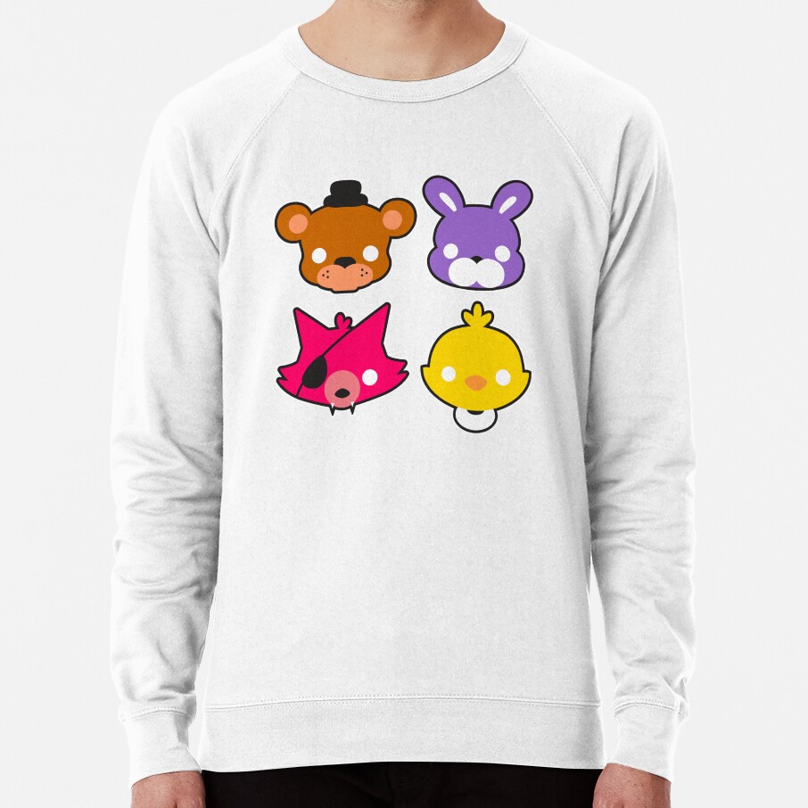 Fnaf Freddy S Faces Pattern Cute Kawaii Chibi For Kids Sweatshirt - Image 5