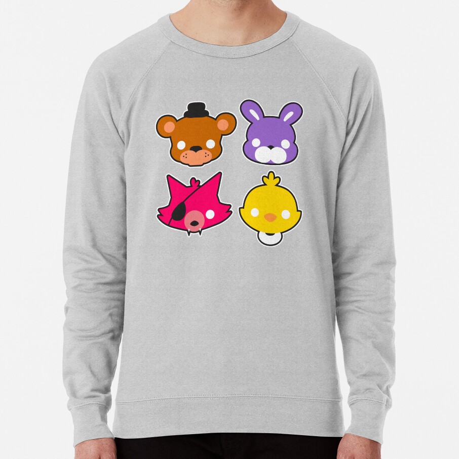 Fnaf Freddy S Faces Pattern Cute Kawaii Chibi For Kids Sweatshirt - Image 6