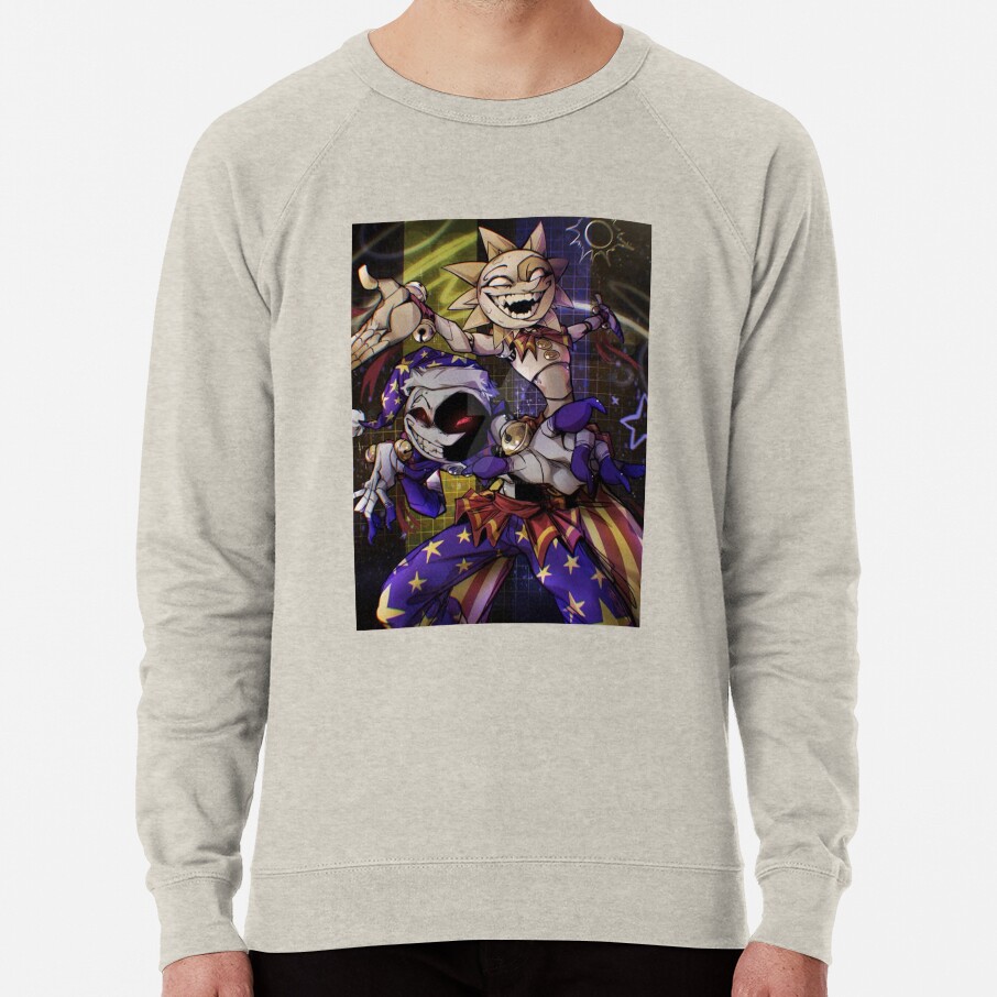 Sun And Moon From Fnaf Game Series Sweatshirt - Image 3
